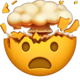 Explodierender Kopf Emoji auf Apple macOS und iOS iPhones