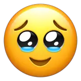 Face Holding Back Tears Emoji on Apple macOS and iOS iPhones