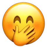 Face With Hand Over Mouth Emoji on Apple macOS and iOS iPhones