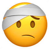 🤕 Face With Head-Bandage Emoji on Apple macOS and iOS iPhones