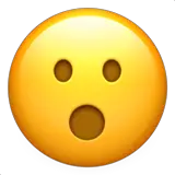 😮 Cara de sorpresa con la boca abierta Emoji en Apple macOS y iOS iPhones