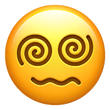 😵‍💫 Gesicht Mit Spiralförmigen Augen Emoji auf Apple macOS und iOS iPhones