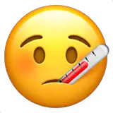 🤒 Face With Thermometer Emoji on Apple macOS and iOS iPhones