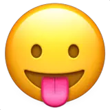 Face With Tongue Emoji on Apple macOS and iOS iPhones