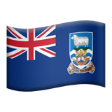 Bandeira das Ilhas Falkland nos iOS iPhones e macOS da Apple