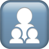 Famiglia con madre e due figli su Apple macOS e iOS iPhones