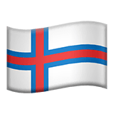 Bandeira das Ilhas Faroé nos iOS iPhones e macOS da Apple