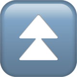 Nach oben zeigendes doppeltes Dreieck Emoji auf Apple macOS und iOS iPhones