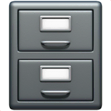 🗄️ Ящики шкафа для бумаг Эмодзи на Apple macOS и iOS iPhone
