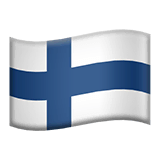 Flag: Finland Emoji on Apple macOS and iOS iPhones