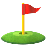 ⛳ Buraco de golfe com bandeirola Emoji nos Apple macOS e iOS iPhones