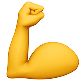 Flexed Biceps Emoji on Apple macOS and iOS iPhones