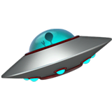 Flying Saucer Emoji on Apple macOS and iOS iPhones