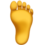 Fuß Emoji auf Apple macOS und iOS iPhones