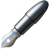 Перьевая ручка Эмодзи на Apple macOS и iOS iPhone
