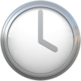 Four O’clock Emoji on Apple macOS and iOS iPhones
