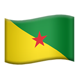 Flag: French Guiana Emoji on Apple macOS and iOS iPhones