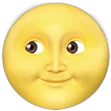 🌝 Luna piena con volto Emoji su Apple macOS e iOS iPhones