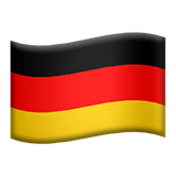 Флаг Германии Эмодзи на Apple macOS и iOS iPhone