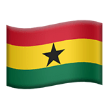 Флаг Ганы Эмодзи на Apple macOS и iOS iPhone
