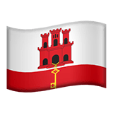 🇬🇮 Flagge von Gibraltar Emoji auf Apple macOS und iOS iPhones