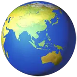 Globe Showing Asia-Australia Emoji on Apple macOS and iOS iPhones