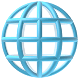 Globe terrestre avec méridiens sur Apple macOS et iOS iPhones
