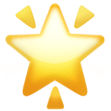 Glowing Star Emoji on Apple macOS and iOS iPhones
