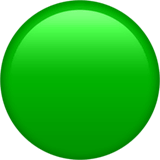 Зеленый круг Эмодзи на Apple macOS и iOS iPhone