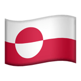 Флаг Гренландии Эмодзи на Apple macOS и iOS iPhone
