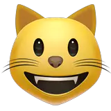 Cara de gato feliz en Apple macOS y iOS iPhones