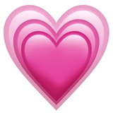 Wachsendes Herz Emoji auf Apple macOS und iOS iPhones