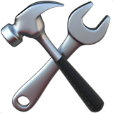 Hammer und Schraubenschlüssel Emoji auf Apple macOS und iOS iPhones