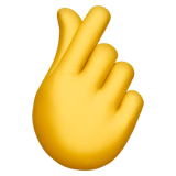 Рука со скрещенными указательным и большим пальцами Эмодзи на Apple macOS и iOS iPhone