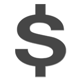 Знак доллара США Эмодзи на Apple macOS и iOS iPhone