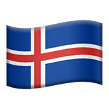 Bandera de Islandia en Apple macOS y iOS iPhones