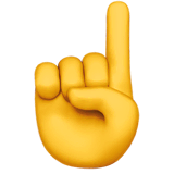 ☝️ Dedo indicador a apontar para cima Emoji nos Apple macOS e iOS iPhones