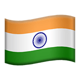 Bandera de India en Apple macOS y iOS iPhones