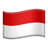 Bandera de Indonesia en Apple macOS y iOS iPhones