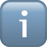 Piktogramm für Informationen Emoji auf Apple macOS und iOS iPhones