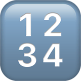 Simbolo di input per numeri su Apple macOS e iOS iPhones
