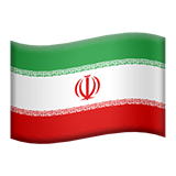 Bandeira do Irão nos iOS iPhones e macOS da Apple