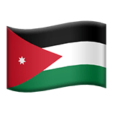 Bandeira da Jordânia nos iOS iPhones e macOS da Apple