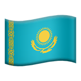 Флаг Казахстана Эмодзи на Apple macOS и iOS iPhone