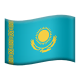 Flag: Kazakhstan on Apple