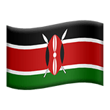 Bandera de Kenia en Apple macOS y iOS iPhones