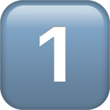 1️⃣ Tecla del número uno Emoji en Apple macOS y iOS iPhones