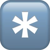 Keycap: * Emoji on Apple macOS and iOS iPhones
