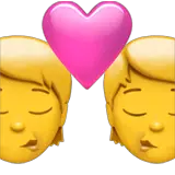 Kiss Emoji on Apple macOS and iOS iPhones