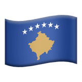 Flagge des Kosovo Emoji auf Apple macOS und iOS iPhones